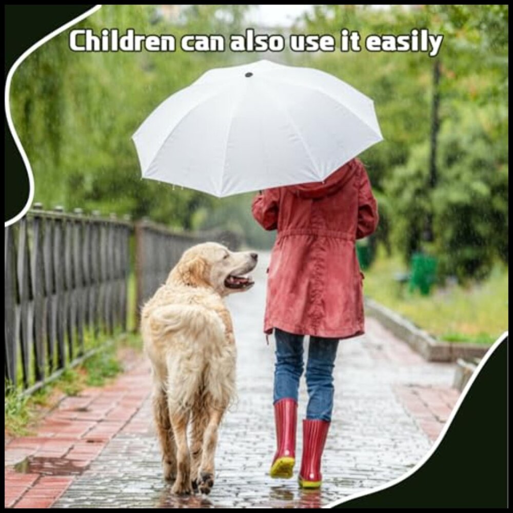 Windproof Folding Umbrella Set Portable Travel Uv… - image 5